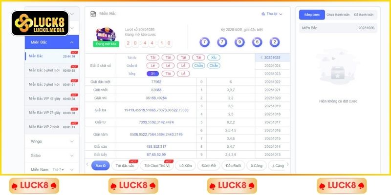 LUCK8 | Xổ Số Luck8 - Quay Số Trúng Thưởng Chốt Số Thả Ga 2 Sản phẩm quay thưởng đa dạng, phong phú