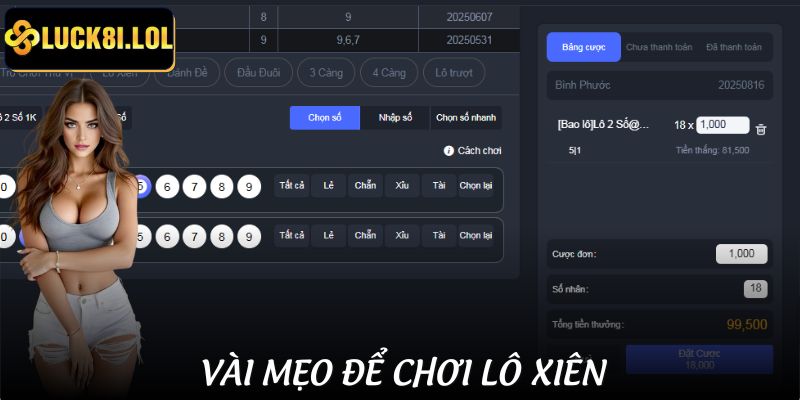 Vài thủ thuật để chơi cá cược lô xiên